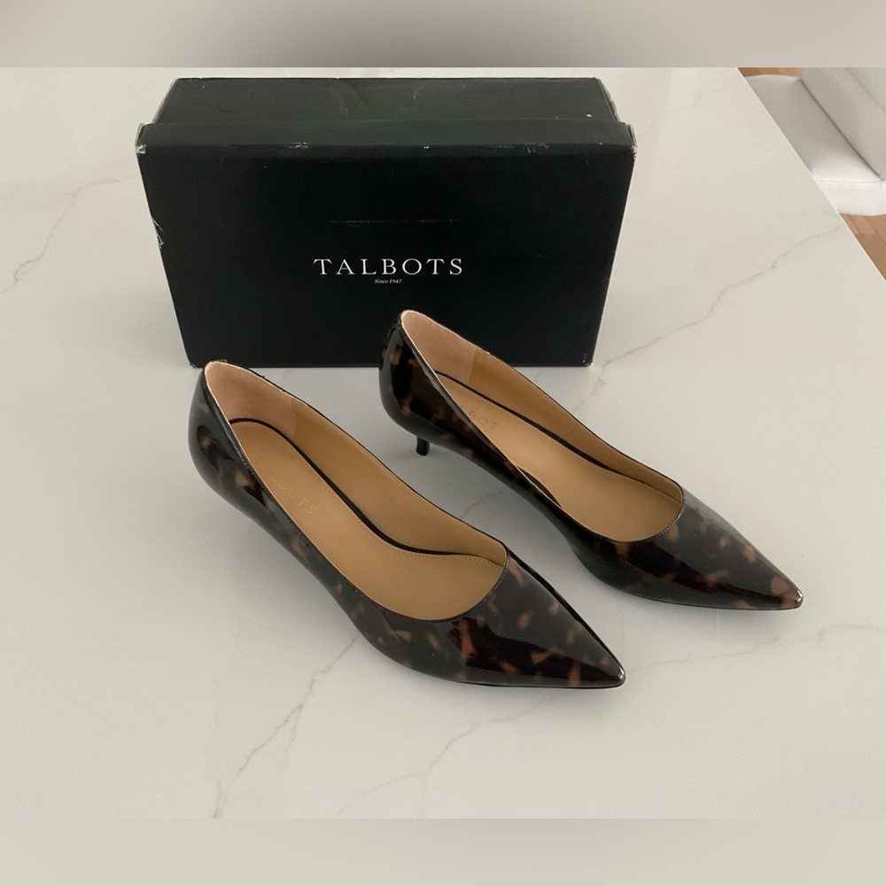 Talbots Tortoiseshell Patterned Heels NWT - image 7